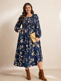 Floral Navy Blue