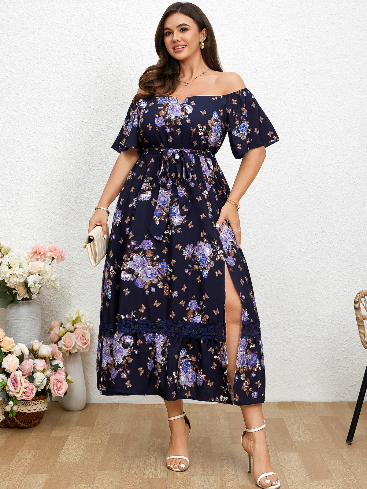 RWJ 6653 Blue Purple Floral image 3