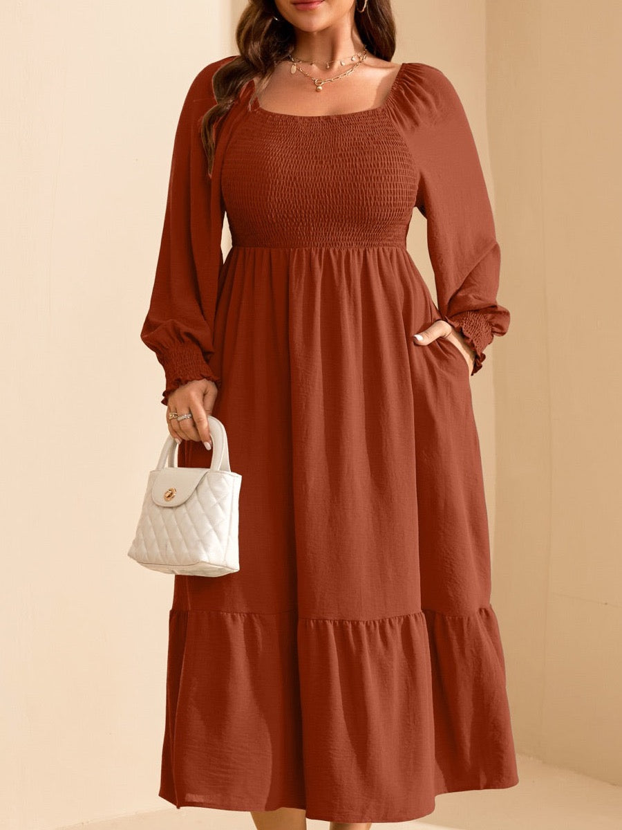 RWJ 6681 Brown dress detail crop, 3:4