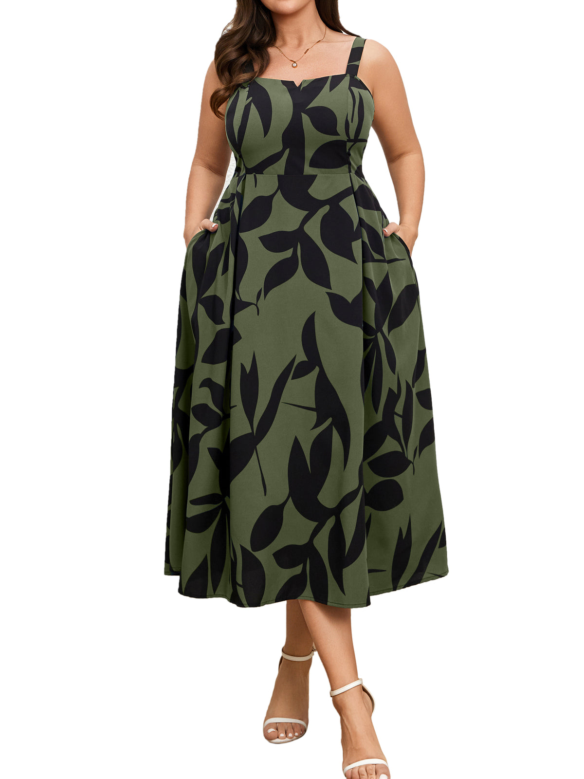 RWJ 6666 Army Green Floral main image