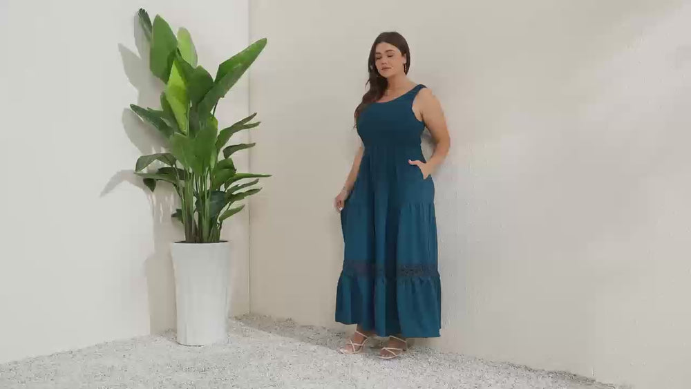 RWJ 6782 Blue Green dress video