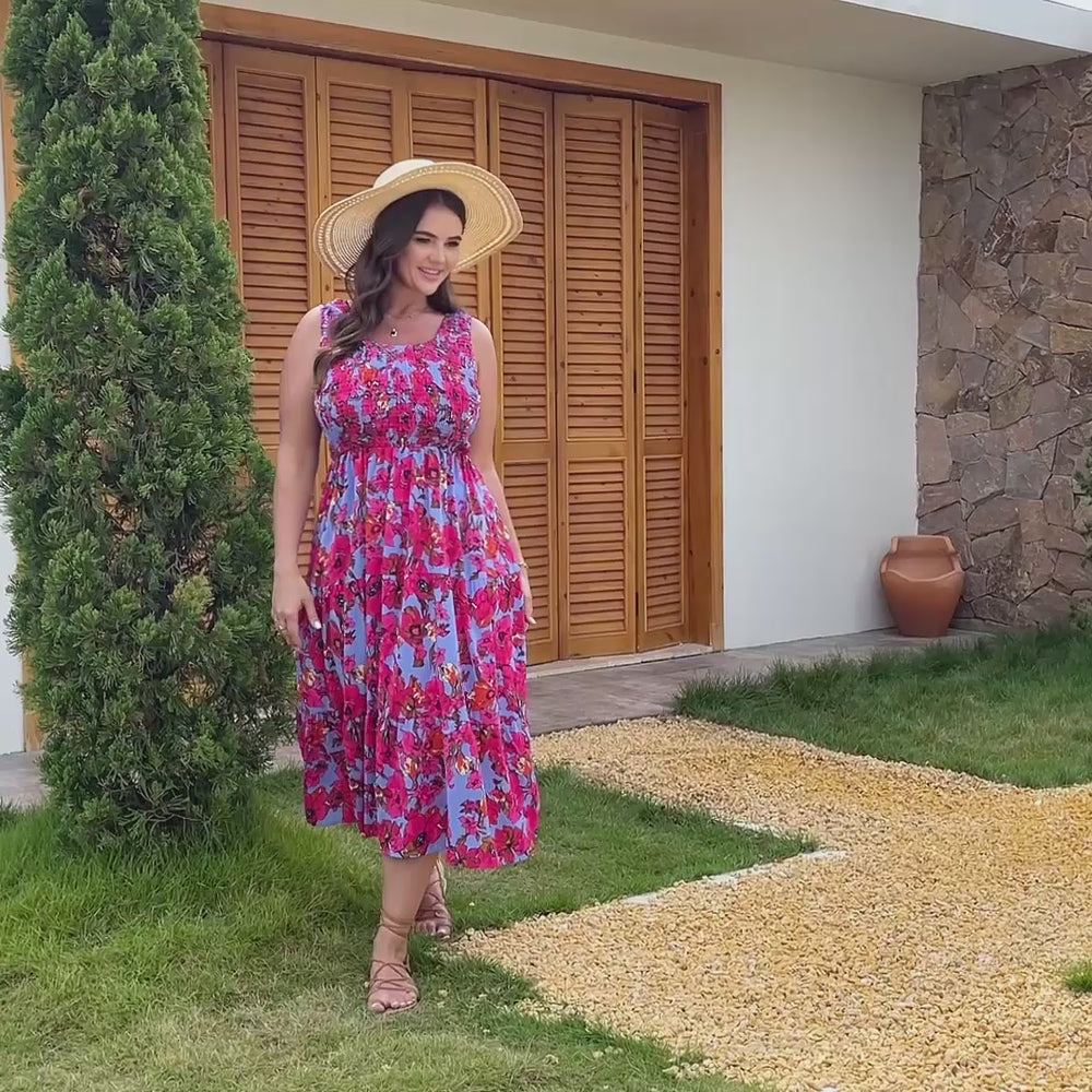 RWJ 6593 Rose Red Floral dress video