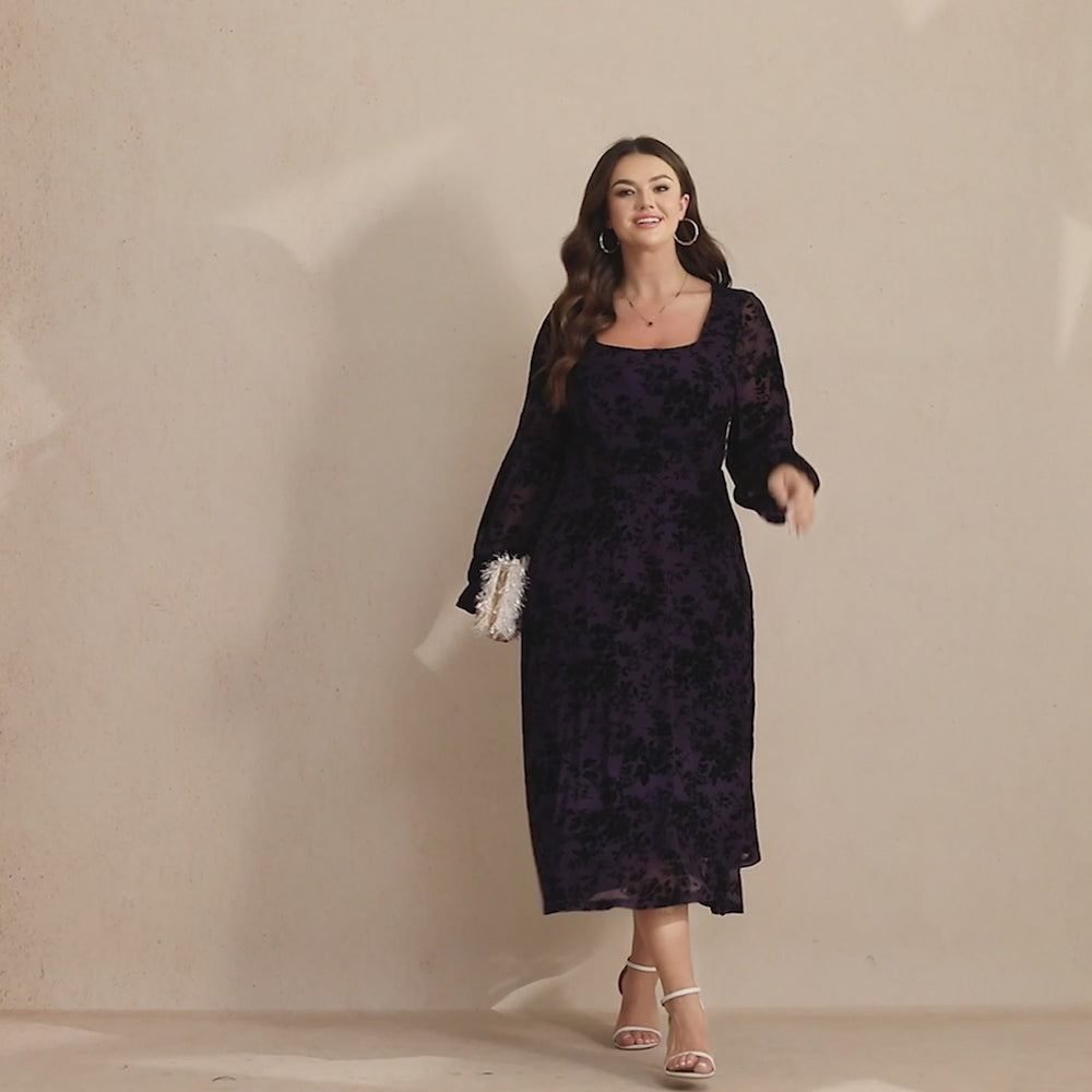RWJ 6402 Deep Purple dress video