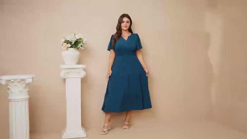 RWJ 6763 Teal dress video