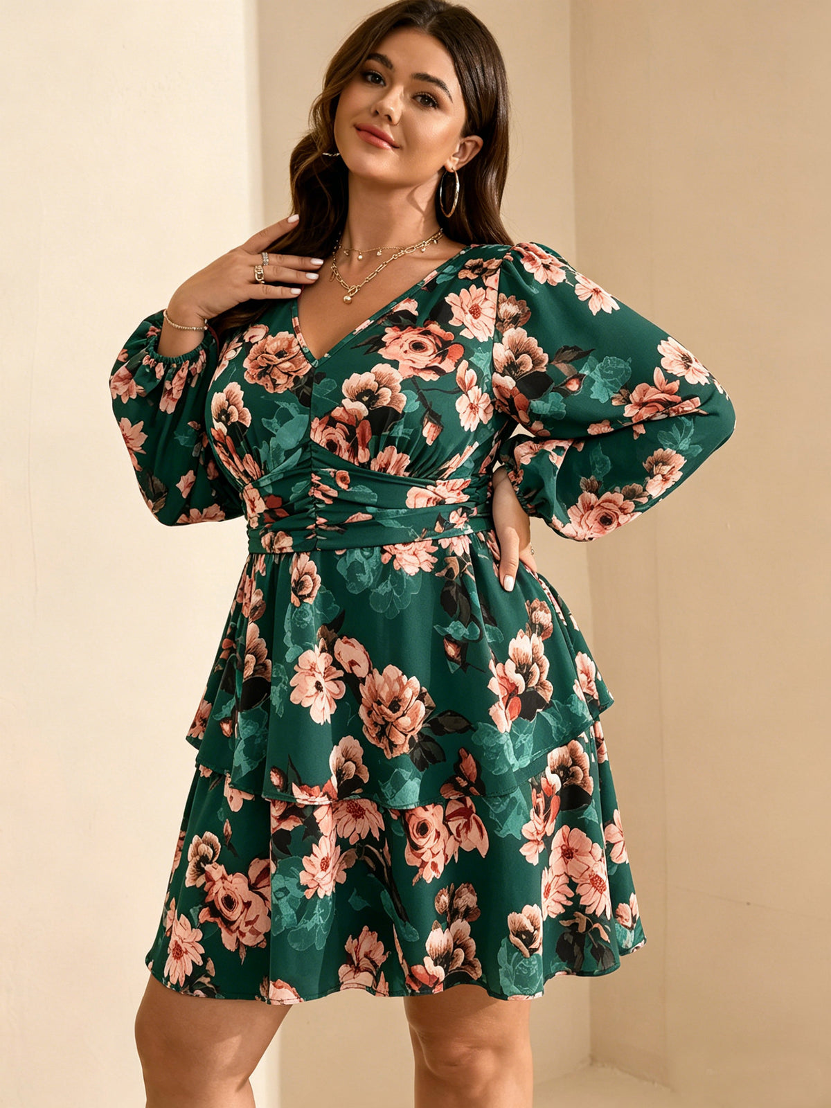 RWJ 6685 Emerald Green Floral product image