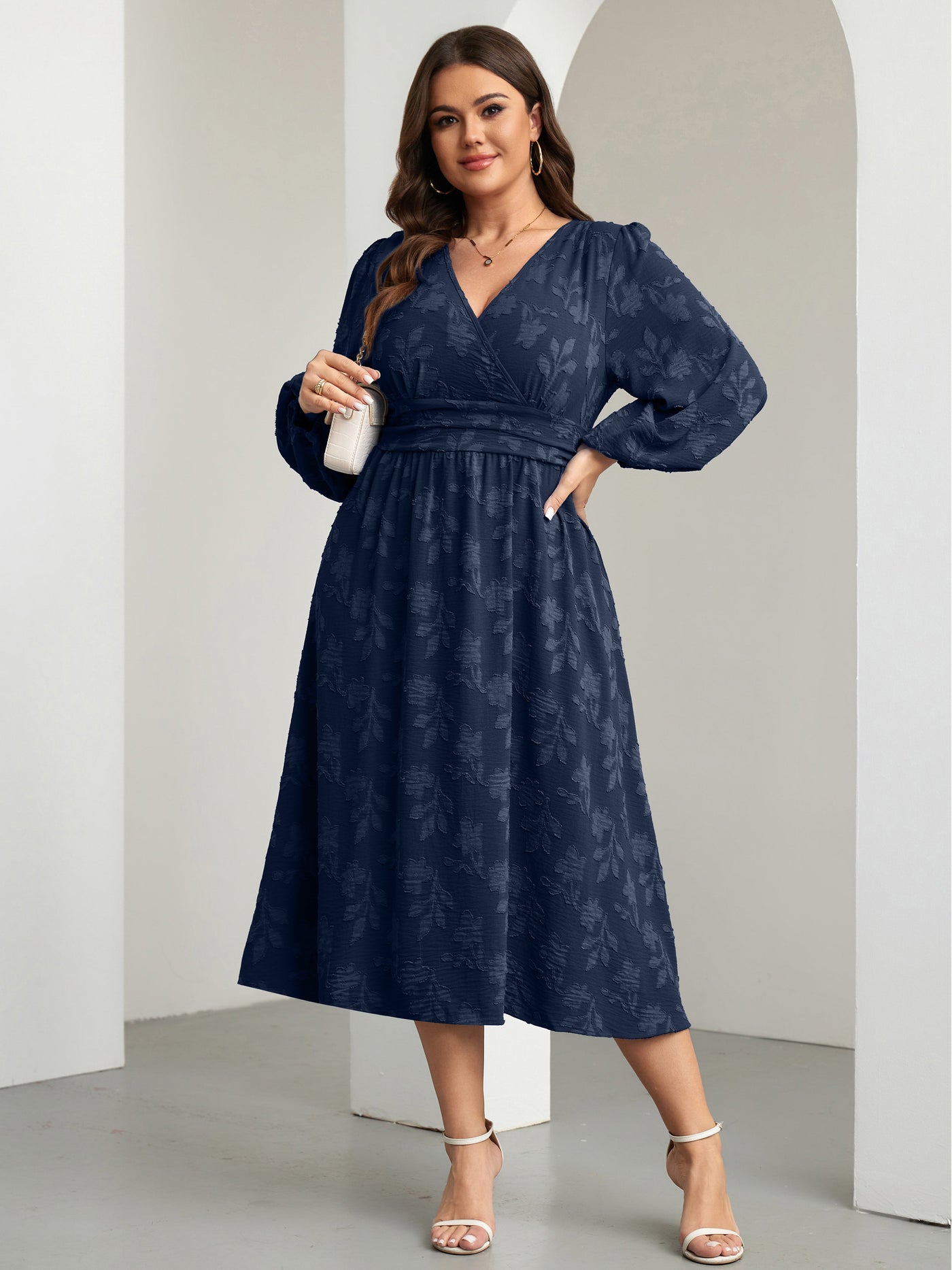 RWJ 6711 Flower Navy Blue detail image