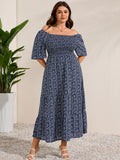 Dark Blue Floral