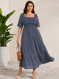 Dark Blue Floral